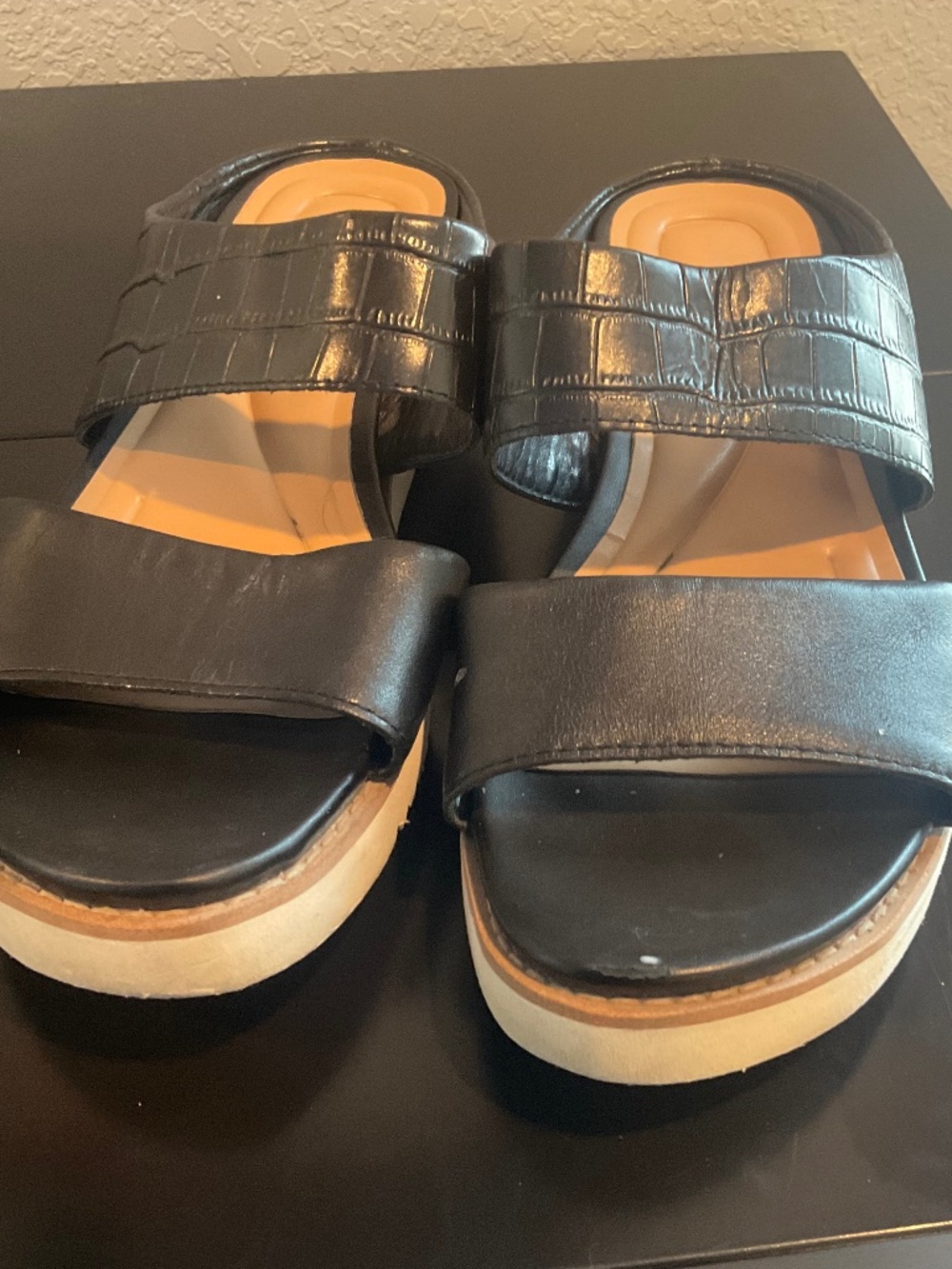 Easy spirit black slide sandal size 8.5